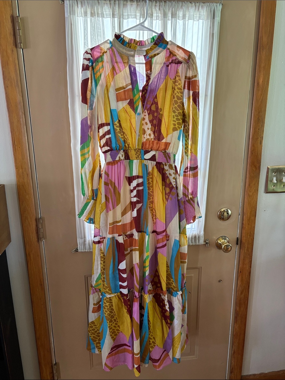 Fate Multicolor Geometric & Abstract Print Maxi Dress